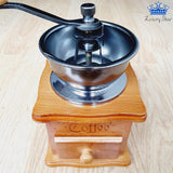Molino Cafe Manual Madera Cajon Embudo Metalico Cocina