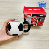 Mug Balon Futbol Ceramica Blanco Negro Detalle Coleccion