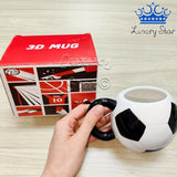 Mug Balon Futbol Ceramica Blanco Negro Detalle Coleccion