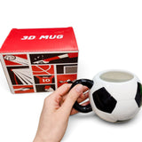Mug Balon Futbol Ceramica Blanco Negro Detalle Coleccion