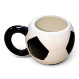 Mug Balon Futbol Ceramica Blanco Negro Detalle Coleccion