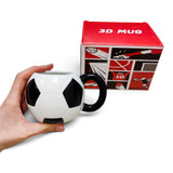 Mug Balon Futbol Ceramica Blanco Negro Detalle Coleccion