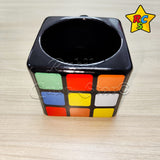 Mug Cubo 3x3 Negro Pocillo Ceramica Coleccion Taza Bebidas