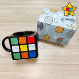 Mug Cubo 3x3 Negro Pocillo Ceramica Coleccion Taza Bebidas