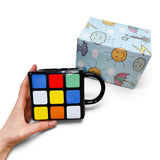 Mug Cubo 3x3 Negro Pocillo Ceramica Coleccion Taza Bebidas