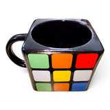 Mug Cubo 3x3 Negro Pocillo Ceramica Coleccion Taza Bebidas
