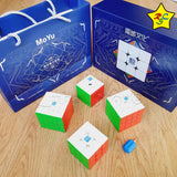 Pack Cubos 2x2, 3x3, 4x4, 5x5 Meilong Magnéticos Moyu