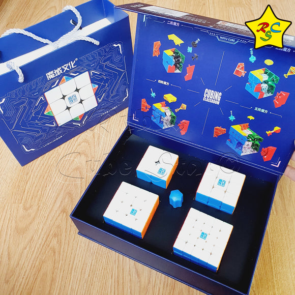 Pack Cubos 2x2, 3x3, 4x4, 5x5 Meilong Magnéticos Moyu