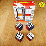 Pack Cubos Rubik 2x2 A 5x5 Qiyi Negro Caja Regalo Speedcube