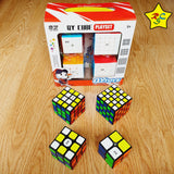 Pack Cubos Rubik 2x2 A 5x5 Qiyi Negro Caja Regalo Speedcube