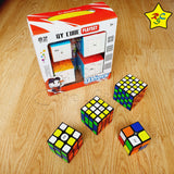 Pack Cubos Rubik 2x2 A 5x5 Qiyi Negro Caja Regalo Speedcube