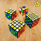Pack Cubos Rubik 2x2 A 5x5 Qiyi Negro Caja Regalo Speedcube
