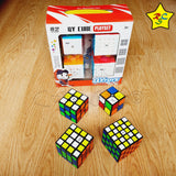 Pack Cubos Rubik 2x2 A 5x5 Qiyi Negro Caja Regalo Speedcube