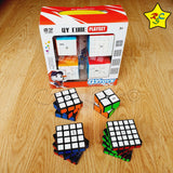 Pack Cubos Rubik 2x2 A 5x5 Qiyi Negro Caja Regalo Speedcube