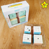 Pack Cubos 2x2, 3x3, 4x4, 5x5 Macaron Pasteles Moyu