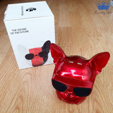 Parlante Perro Pug Bluetooth Gafas Metalizado 10 W Premium