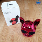 Parlante Perro Pug Bluetooth Gafas Metalizado 10 W Premium