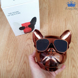 Parlante Perro Pug Bluetooth Gafas Metalizado 10 W Premium