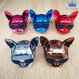 Parlante Perro Pug Bluetooth Gafas Metalizado 10 W Premium