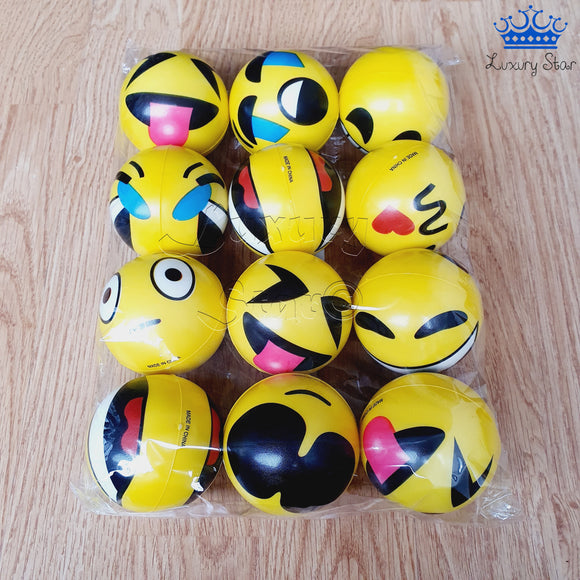 Pelota Antiestres Emojis Espuma Sensorial Relajante Espichar Amarillo