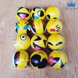 Pelota Antiestres Emojis Espuma Sensorial Relajante Espichar Amarillo
