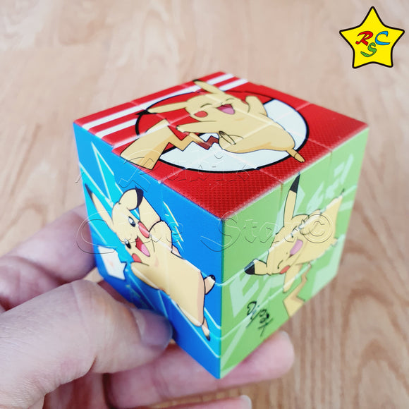 Cubo 3x3 Pikachu Rompecabeza Animado Figuras Anime