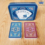 Baraja Plastica Sea King X2 Poker Naipes Caja Metalica
