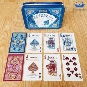 Baraja Plastica Sea King X2 Poker Naipes Caja Metalica