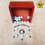 Juego De Mesa ¿por Qué Siempre Yo? Canicas Y Dado De Madera