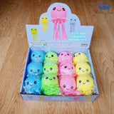 Pulpo Antiestres Espichable Goma Suave Pelota Squishy Espuma Rosado