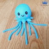 Pulpo Antiestres Espichable Goma Suave Pelota Squishy Espuma Rosado