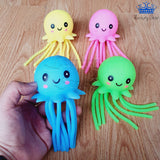 Pulpo Antiestres Espichable Goma Suave Pelota Squishy Espuma Rosado