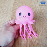 Pulpo Antiestres Espichable Goma Suave Pelota Squishy Espuma Rosado