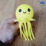 Pulpo Antiestres Espichable Goma Suave Pelota Squishy Espuma Rosado
