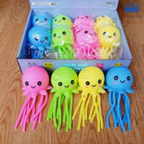 Pulpo Antiestres Espichable Goma Suave Pelota Squishy Espuma Rosado
