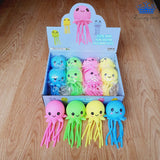 Pulpo Antiestres Espichable Goma Suave Pelota Squishy Espuma Rosado