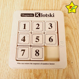 Puzzle 2d Klotski Cuadrado Magnético Números Rompecabezas