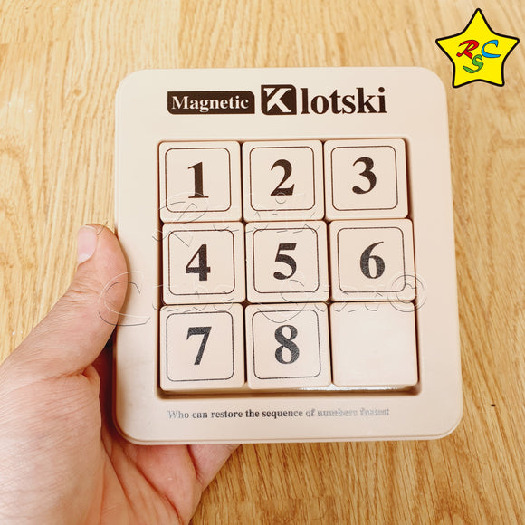 Puzzle 2d Klotski Cuadrado Magnético Números Rompecabezas