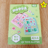 Puzzle 2d Magnetico Azul Klotski Deslizar Qiyi 16 Numeros