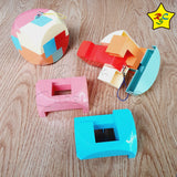 Puzzle Rompecabezas Ensamblar Juguete 6 Piezas Colores Logic