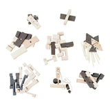 Set Puzzles Ensamblar Madera Desarmar Destreza Mental X9
