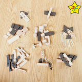 Set Puzzles Ensamblar Madera Desarmar Destreza Mental X9
