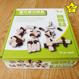 Set Puzzles Ensamblar Madera Desarmar Destreza Mental X9