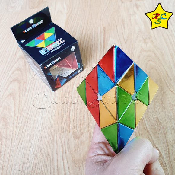 Pyraminx 3x3 Metalizado Brillante Cubo Rubik Shengshou Stickerless Metalizado