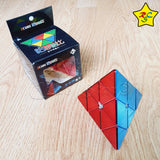 Pyraminx 3x3 Metalizado Brillante Cubo Rubik Shengshou Stickerless Metalizado