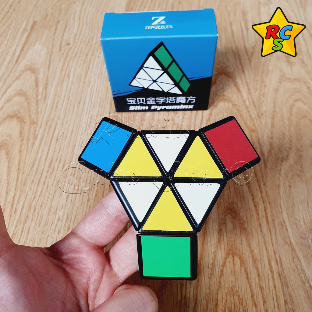 Pyraminx Mods Slim Pyraminx 3x3x1 Cuboide Piramide Puzzle Negro Mod – Cube Star