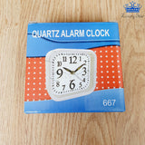 Reloj Mesa Despertador Analogico Cuadrado Portable Hora
