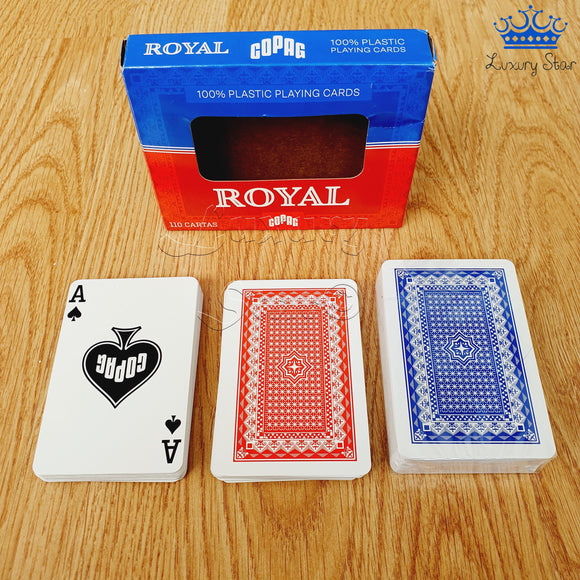 Cartas Royal Copag Par Baraja Naipes Poker Plástico Juego