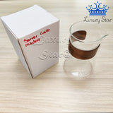 Server Coffee Jarra Vidrio Cuello Madera Cafe Baristas