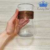 Server Coffee Jarra Vidrio Cuello Madera Cafe Baristas